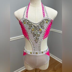 Pink and iridescent costume